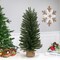 Northlight Traditional Scottsdale Mini Pine Artificial Christmas Tree with Burlap Base - 18" - , Unlit
